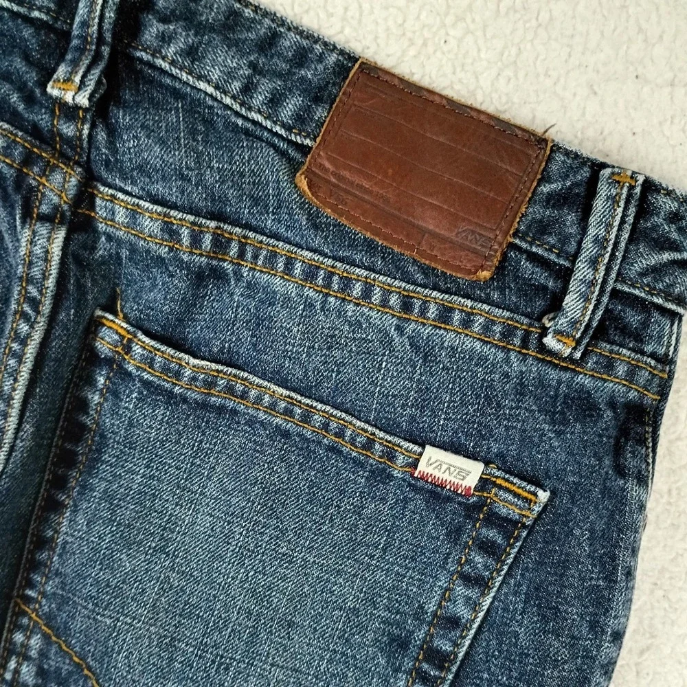 Vintage Vans Straight Leg Denim Jeans Mens 32x34 Blue Y2K Skate Streetwear